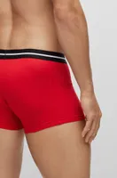 Three-pack of stretch-cotton trunks with logo waistbands