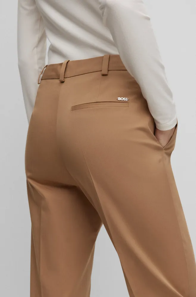 Regular-fit trousers stretch-cotton twill