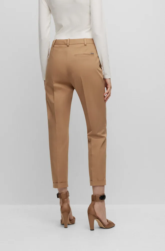 Regular-fit trousers stretch-cotton twill