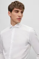 Slim-fit shirt structured cotton