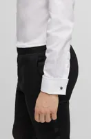 Slim-fit shirt structured cotton