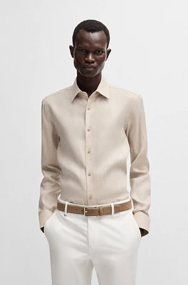 Slim-fit shirt Italian-made linen