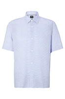 Regular-fit shirt printed Oxford fabric