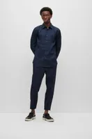 Slim-fit shirt stretch-linen chambray