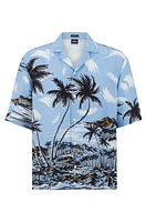 Regular-fit shirt Hawaiian-print twill