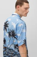 Regular-fit shirt Hawaiian-print twill