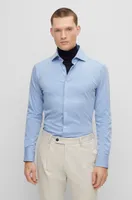 Slim-fit shirt a cotton blend