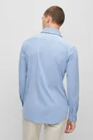 Slim-fit shirt a cotton blend