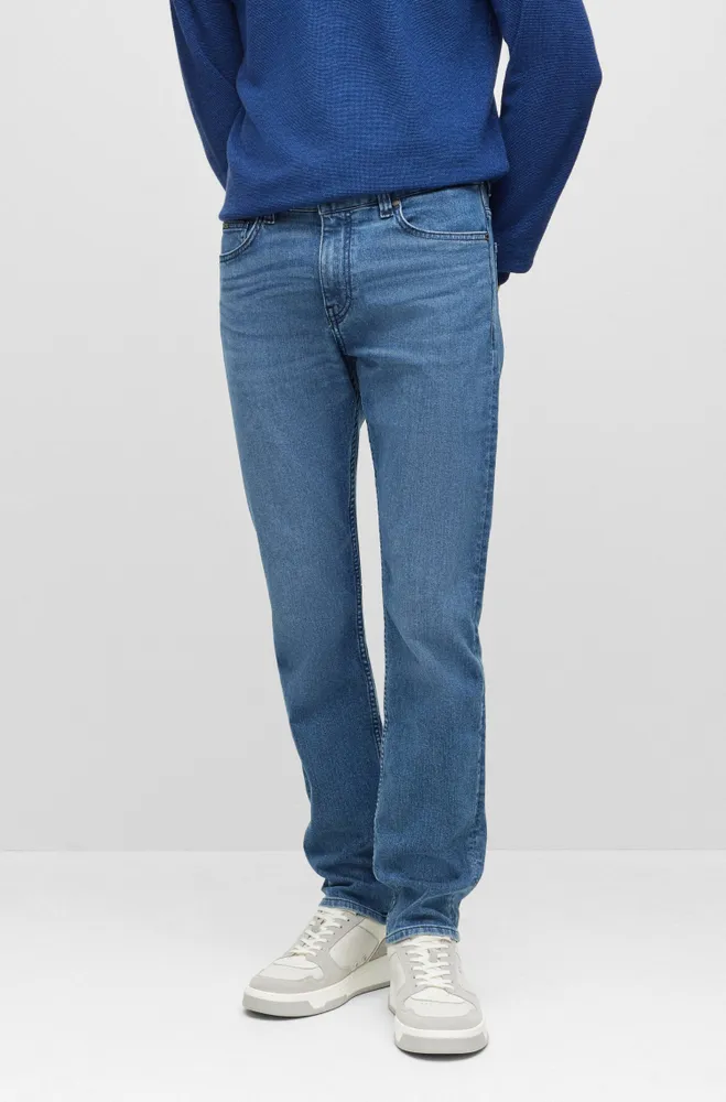 Slim-fit jeans blue comfort-silk denim