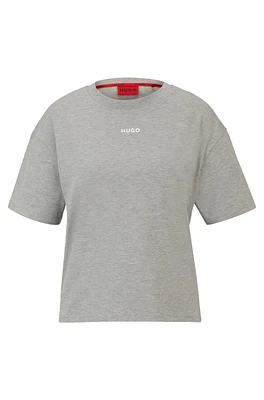 Relaxed-fit T-shirt with contrast logo soft jersey