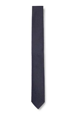 BOSS - Silk-jacquard tie with all-over micro pattern