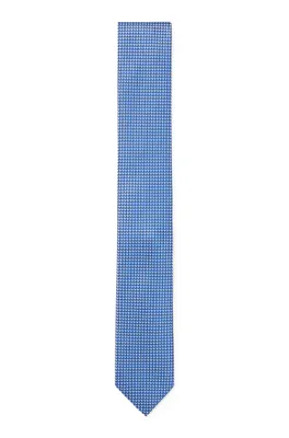 Washable tie with jacquard-woven micro pattern