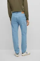 Tapered-fit jeans blue pure-cotton denim