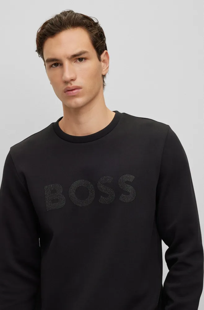 HUGO - Oversized-fit cotton sweatshirt with streetwear artwork