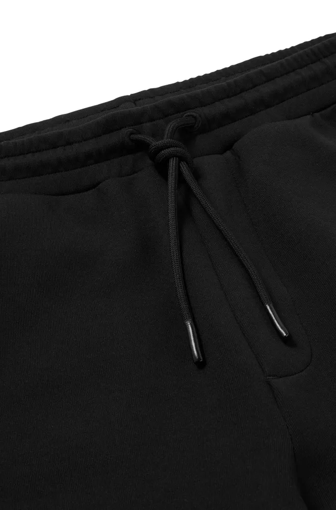 Cotton-blend tracksuit bottoms with rhinestone trims