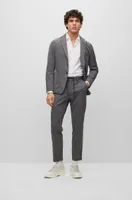 Slim-fit trousers micro-patterned jersey