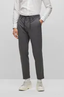 Slim-fit trousers micro-patterned jersey