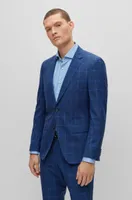 Slim-fit suit checkered virgin wool