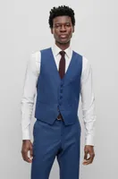 Three-piece slim-fit suit virgin wool