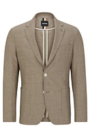 Slim-fit jacket micro-patterned virgin wool