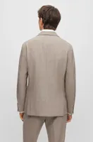 Slim-fit jacket micro-patterned virgin wool