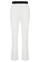Regular-fit trousers with cropped bootleg cut