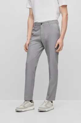 Slim-fit pants a cotton blend