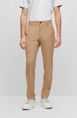 Slim-fit trousers micro-patterned performance-stretch cloth