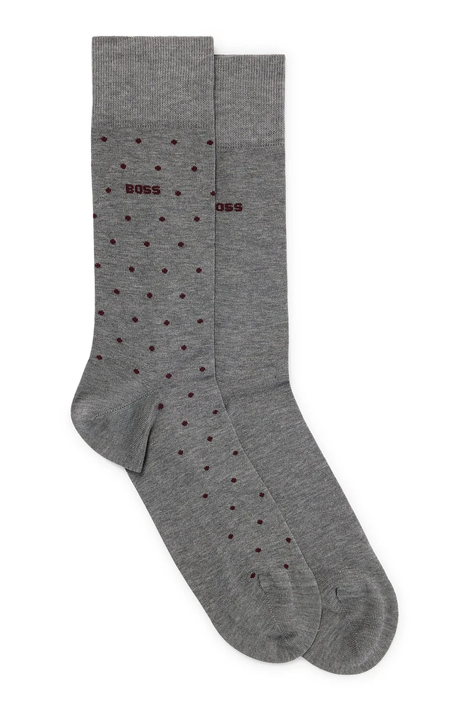 Two-pack of regular-length socks in mercerized fabric