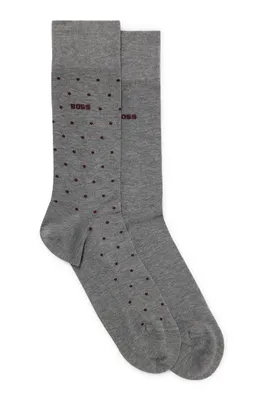 Two-pack of regular-length socks in mercerized fabric