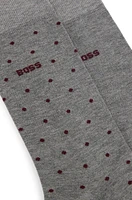 Two-pack of regular-length socks in mercerized fabric