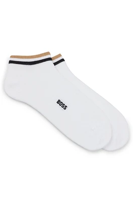 Two-pack of ankle-length socks with signature stripe 