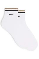 Two-pack of short socks with signature-stripe cuffs