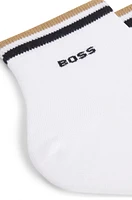 Two-pack of short socks with signature-stripe cuffs