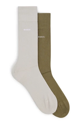 Two-pack of regular-length socks in soft viscose bamboo