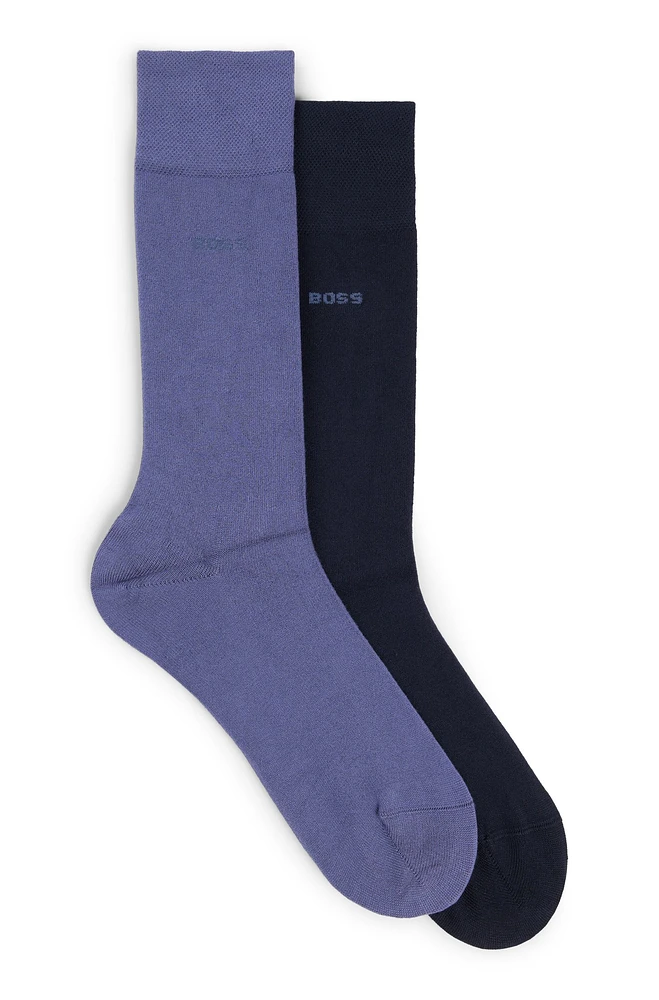 BOSS - Two-pack of regular-length socks in soft viscose bamboo