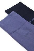 BOSS - Two-pack of regular-length socks in soft viscose bamboo