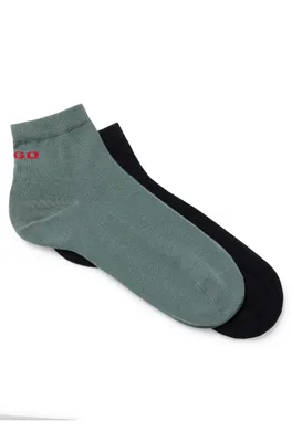 Two-pack of short-length logo socks