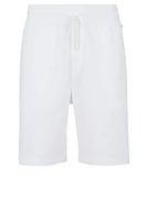 Cotton-terry loungewear shorts with embossed logo