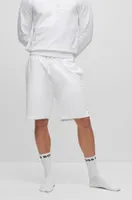 Cotton-terry loungewear shorts with embossed logo