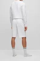 Cotton-terry loungewear shorts with embossed logo