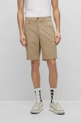Tapered-fit shorts a cotton blend