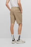 Tapered-fit shorts a cotton blend