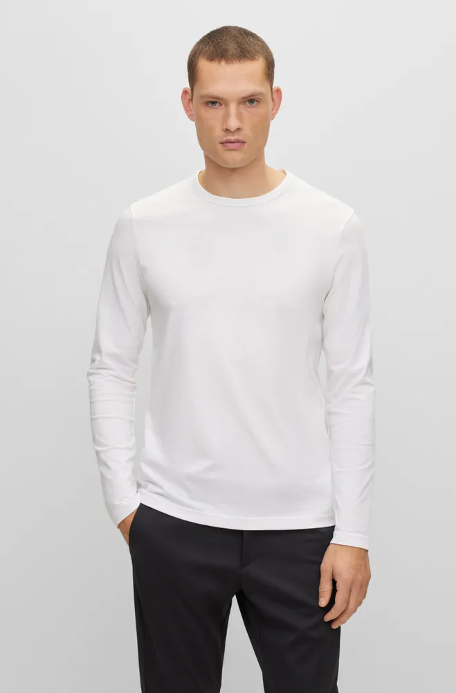 Cotton-jersey T-shirt with logo detail