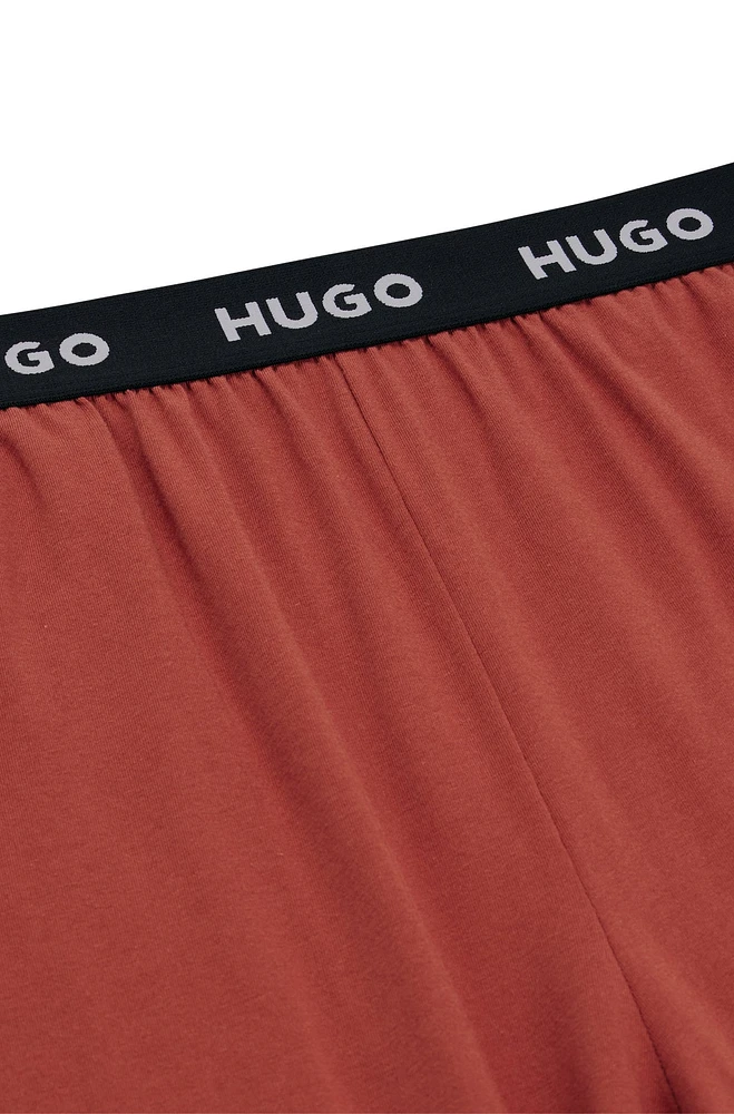 Shorts de pijama en punto elástico con logo la cintura