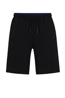 BOSS - Stretch-cotton-blend shorts with tape trims Black