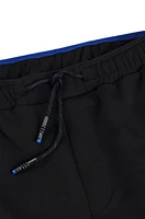 BOSS - Stretch-cotton-blend shorts with tape trims Black