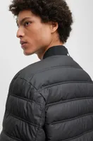 Water-repellent puffer jacket with two-way zip