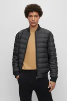 Water-repellent puffer jacket with two-way zip