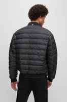 Water-repellent puffer jacket with two-way zip